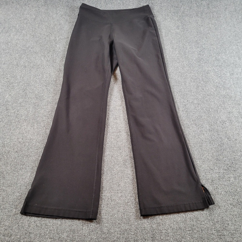 Lucy Tech Flare Activewear Pants Womens XS Black Side Slit Yoga Gym Trousers